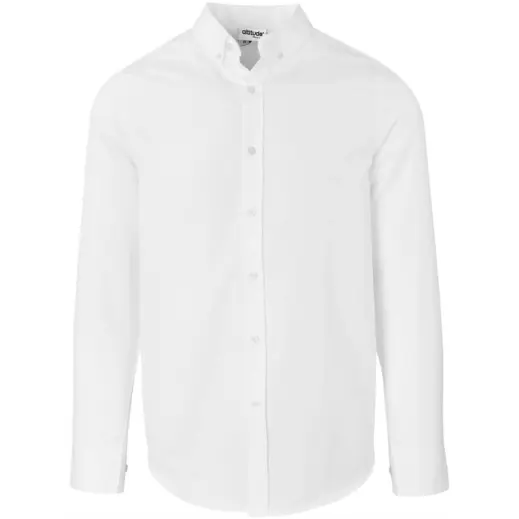 Mens Long Sleeve Nottingham Shirt White Front